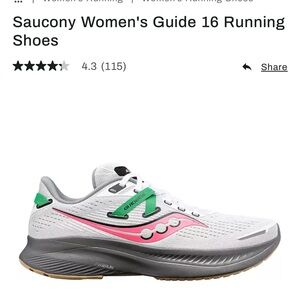 Saucony Guide 16 Women’s Size 8 Running Shoe